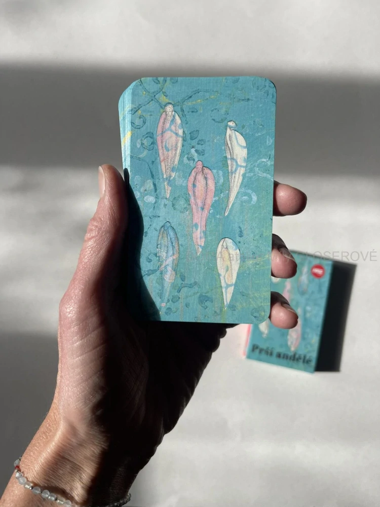 Mariášové karty "PRŠÍ ANDĚLÉ" modré