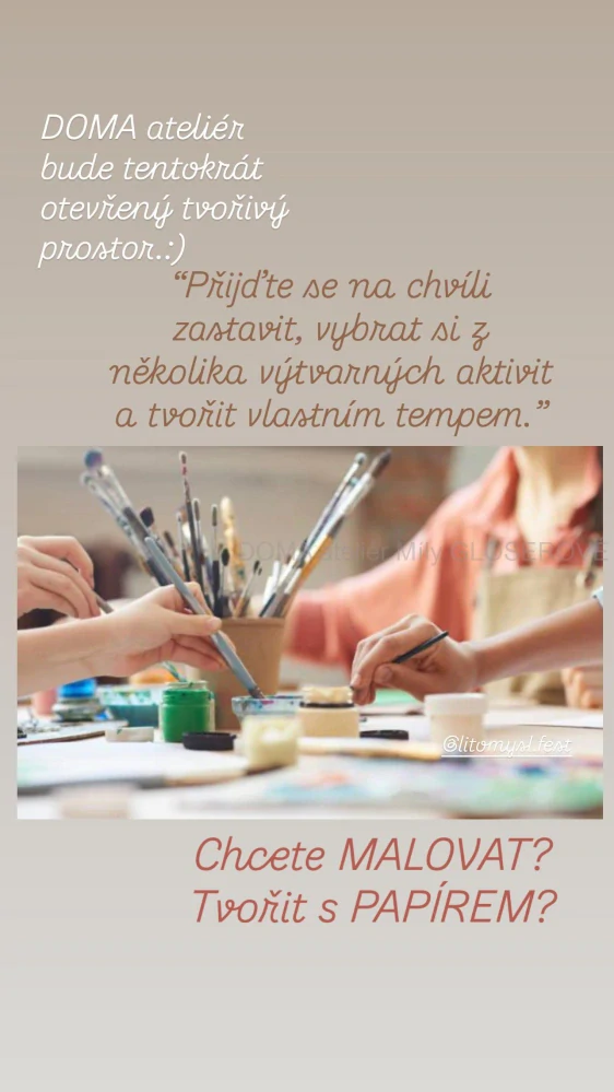 Workshop MAMI, TATI, POJĎTE SE SE MNOU ZASTAVIT