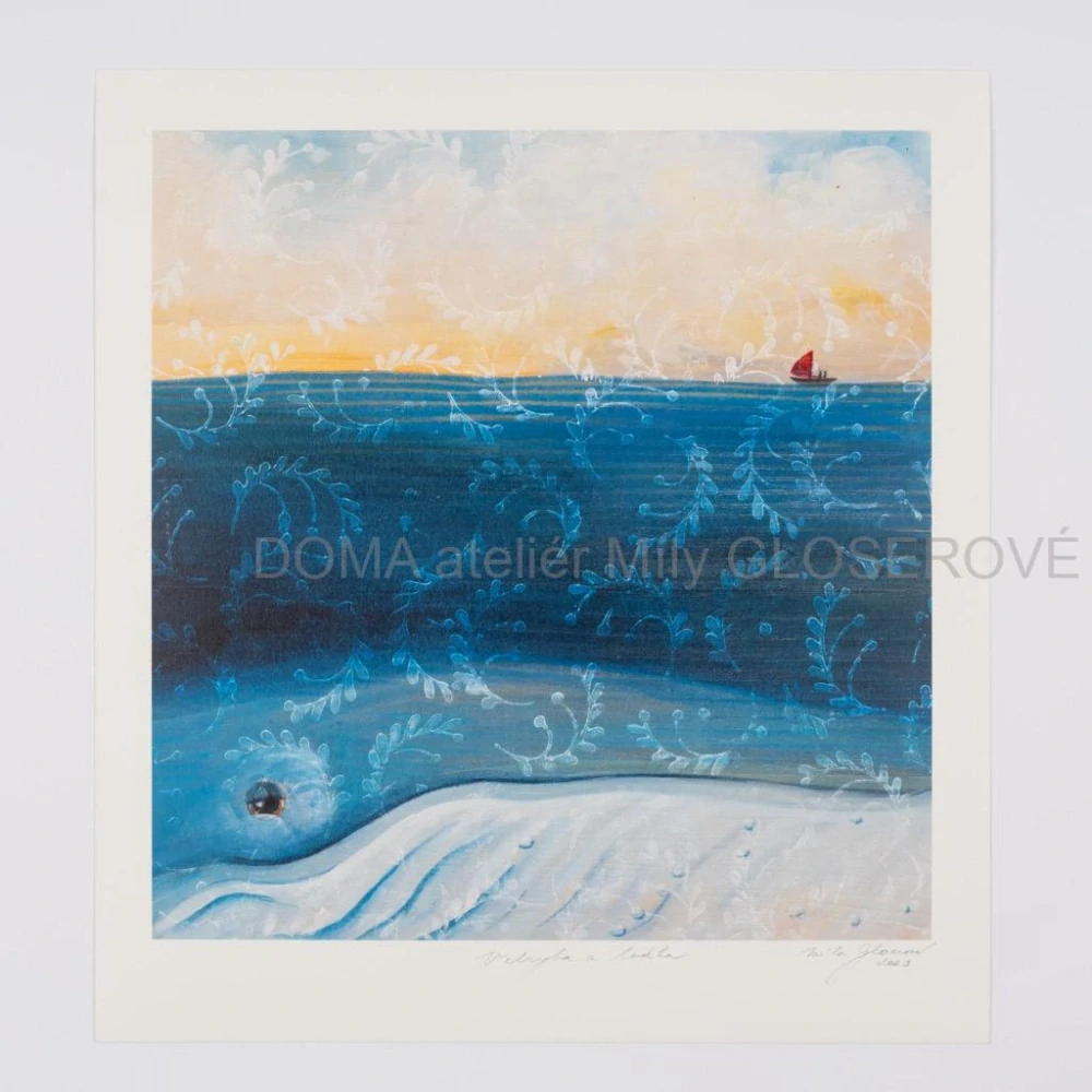 Obraz Velryba a loďka